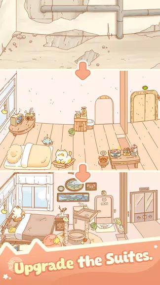 Idle Cat Hotel - Tycoon Games Ảnh chụp màn hình 2