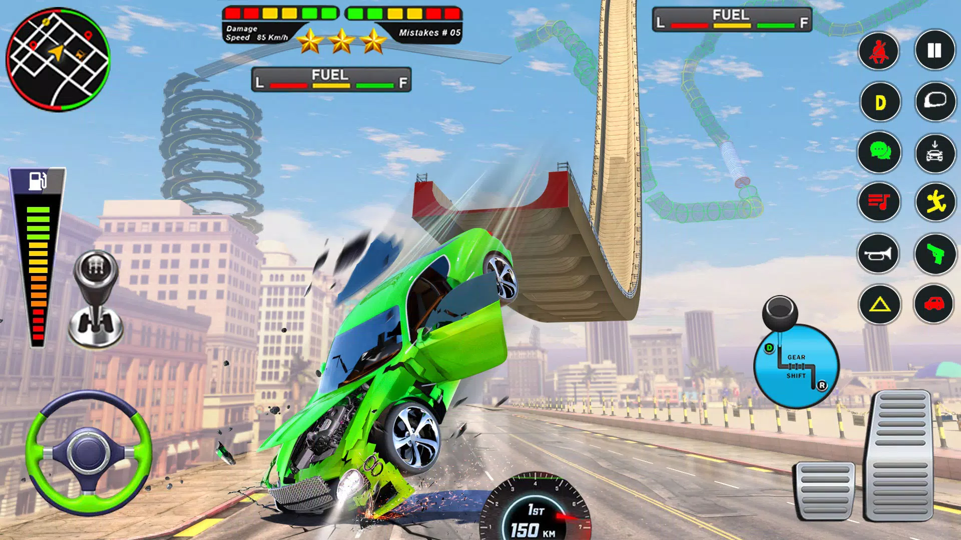 Mega Ramp Car Crash Simulator ဖန်သားပြင်ဓာတ်ပုံ 2