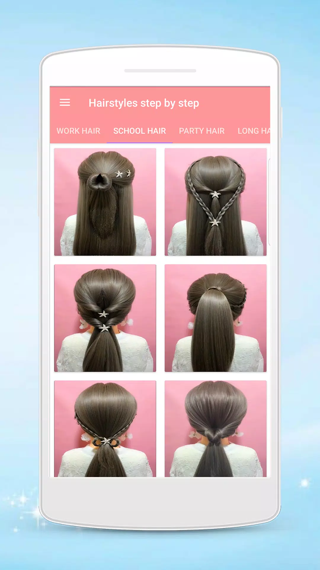 Hairstyles step by step Schermafbeelding 3