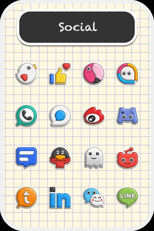 Poppin icon pack ภาพหน้าจอ 1