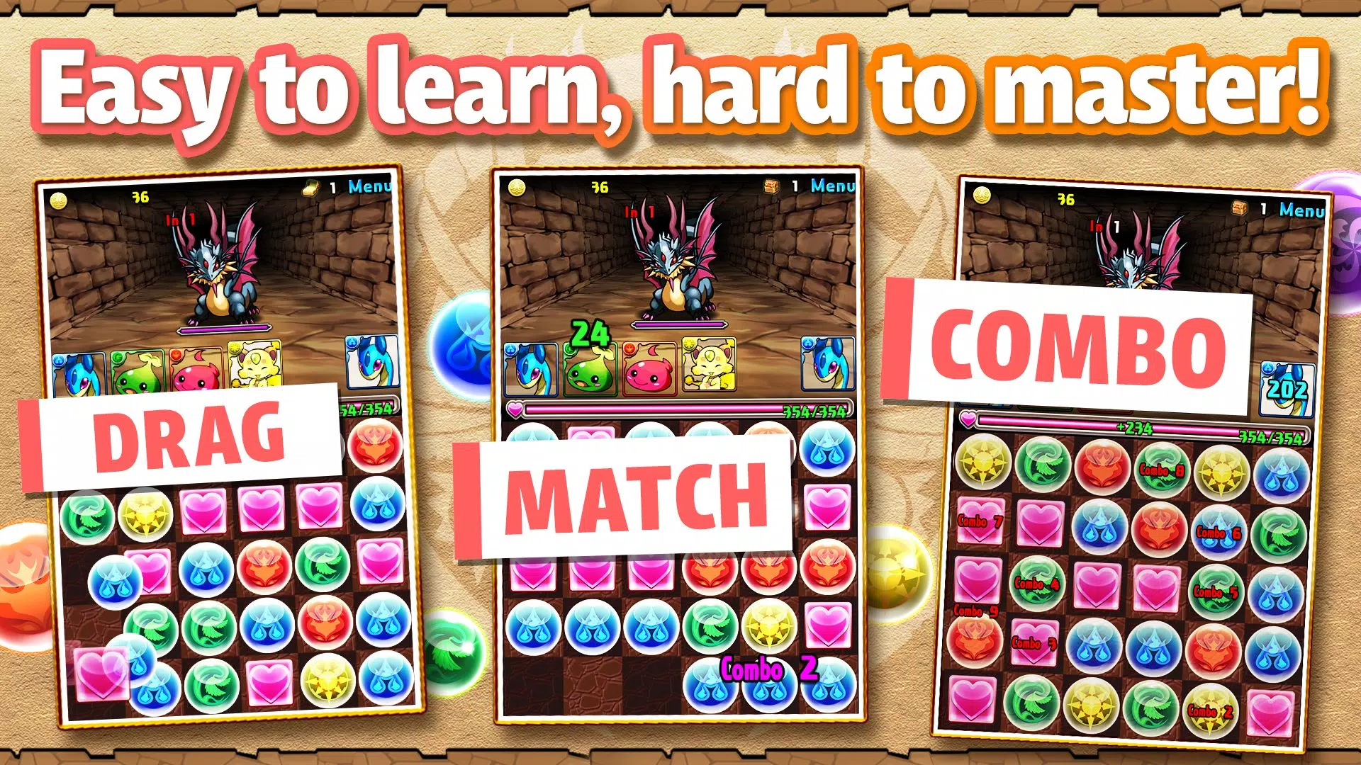 Schermata Puzzle & Dragons 1