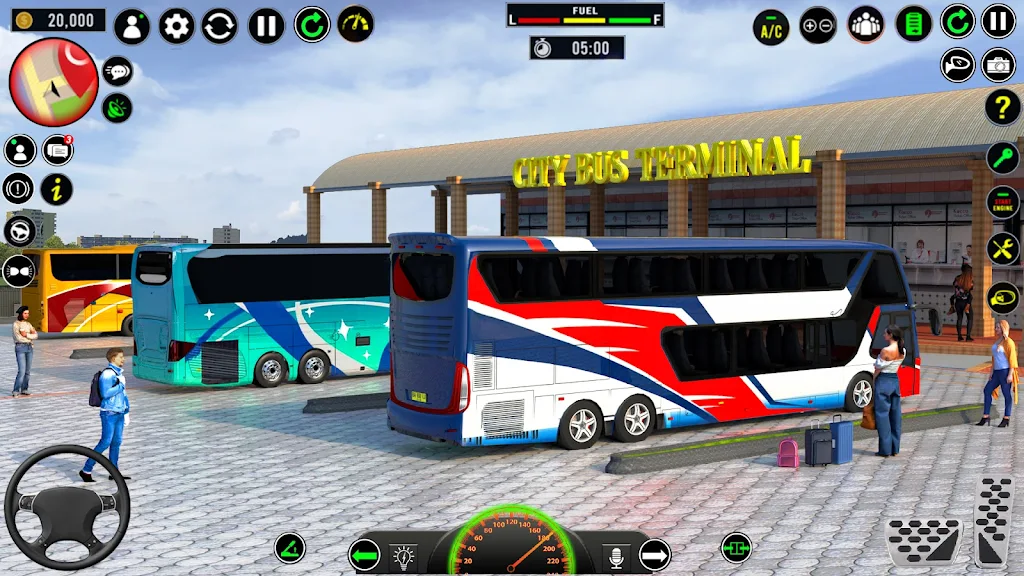 US Luxury Bus Driving Game 3D ภาพหน้าจอ 1