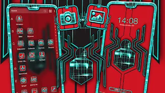 Tech Spider Launcher Theme Tangkapan skrin 2