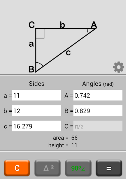 Triangle Calculator ภาพหน้าจอ 1