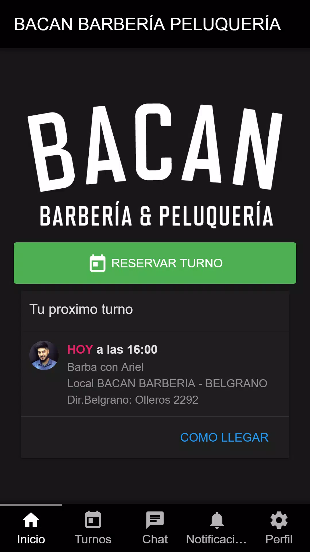 Bacan barbería y peluquería Ekran Görüntüsü 0