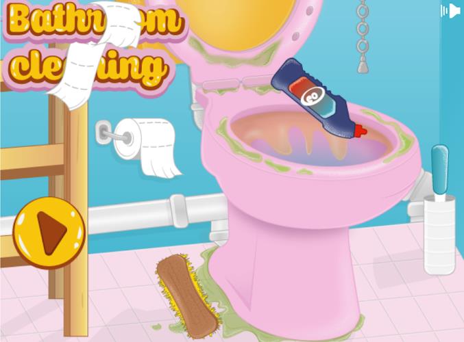 Girls bathroom cleaning games Schermafbeelding 0