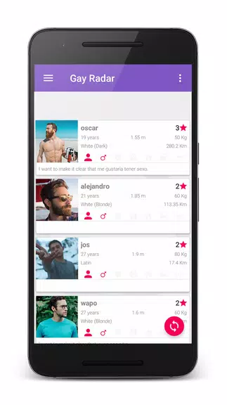 Gay Radar - dating, meeting chat hookup with men. スクリーンショット 1