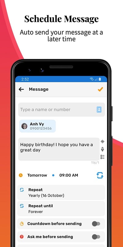 Auto Text: Automatic Message 螢幕截圖 1