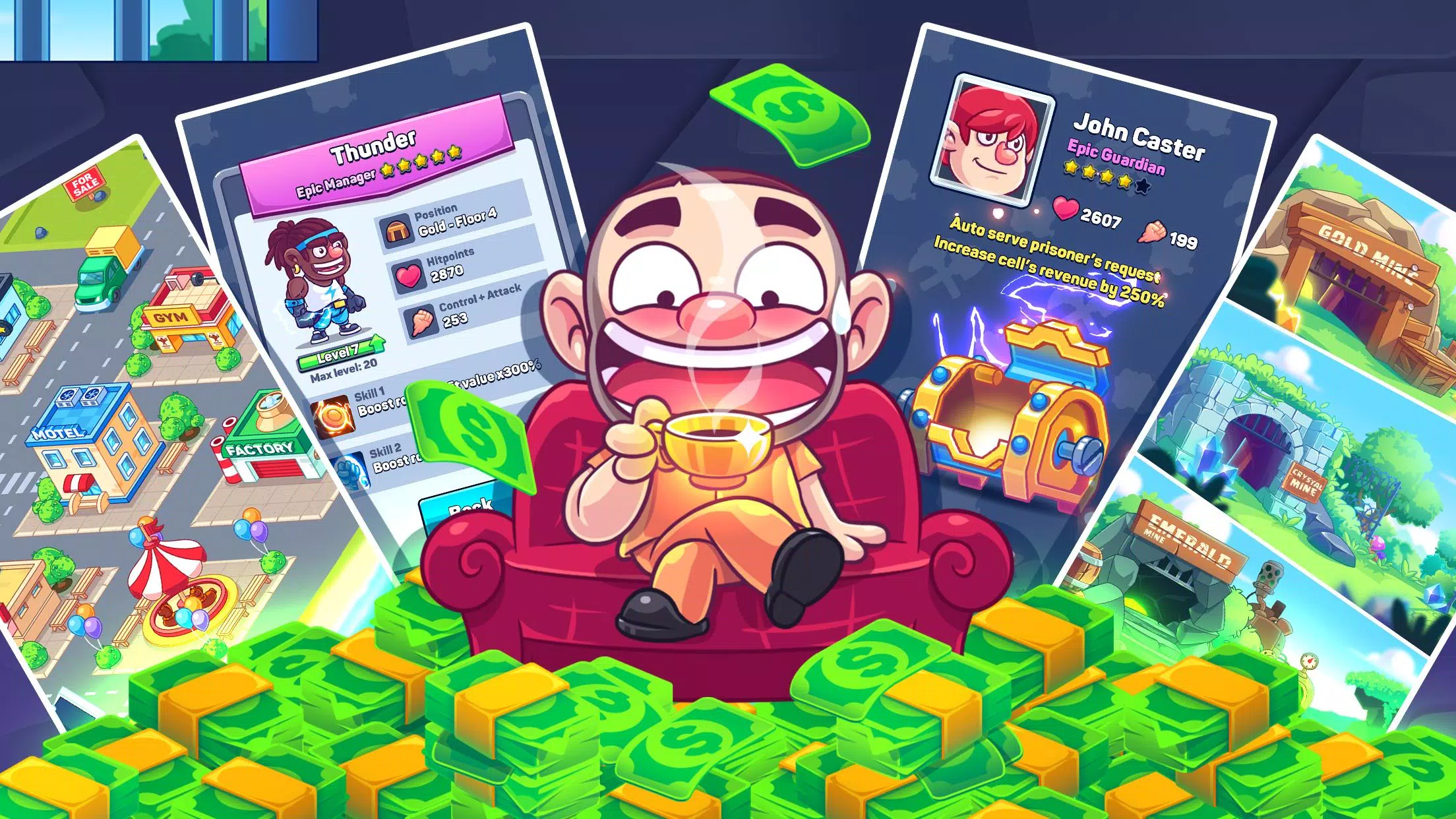 Idle Prisoner  Inc - Mine & Crafting Building ภาพหน้าจอ 2