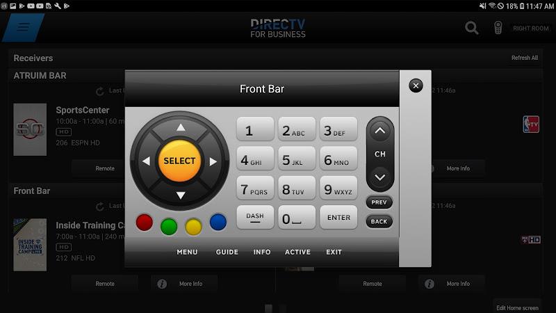 DIRECTV FOR BUSINESS Remote Zrzut ekranu 1