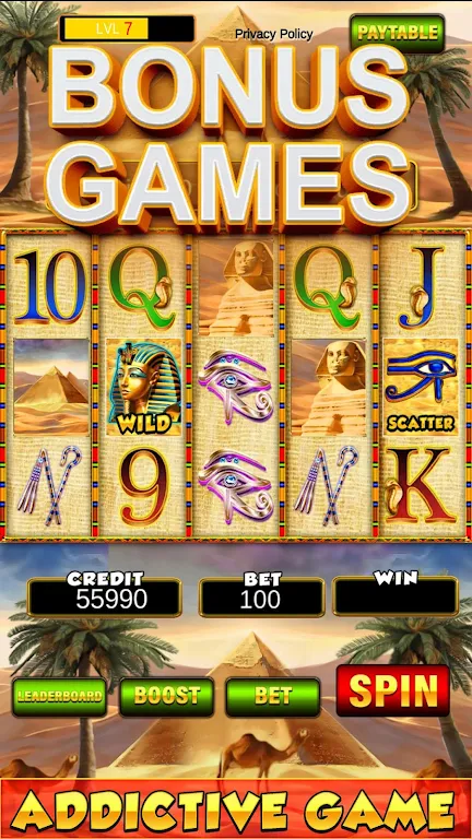 Schermata Slot Machine: New Pharaoh Slot - Casino Vegas Feel 2