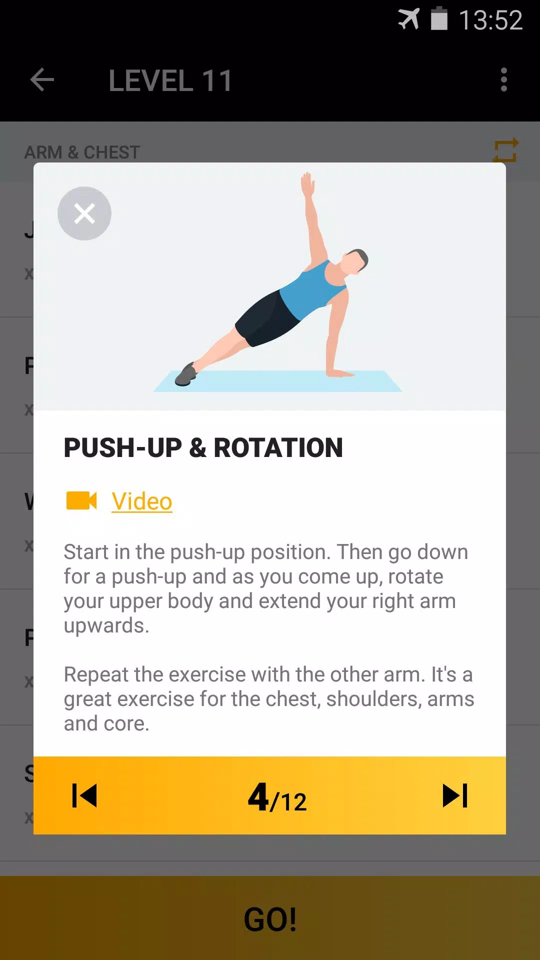 Schermata Home Workout for Men 3