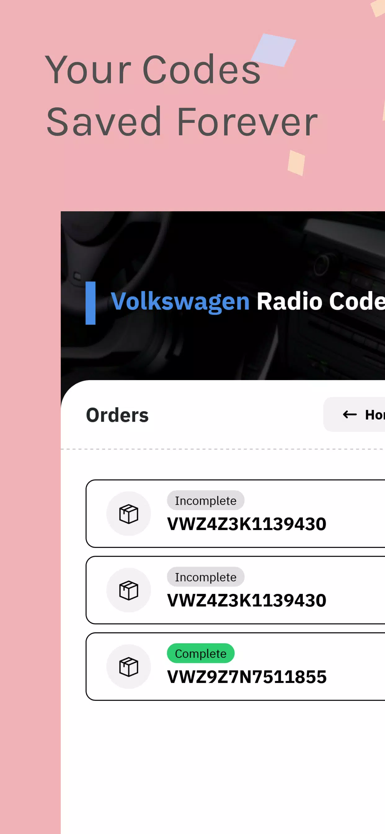 VW Radio Code Generator Capture d'écran 3