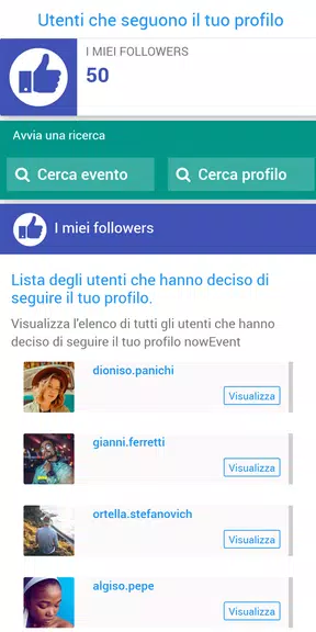 Schermata nowEvent - L’app a misura di evento 2