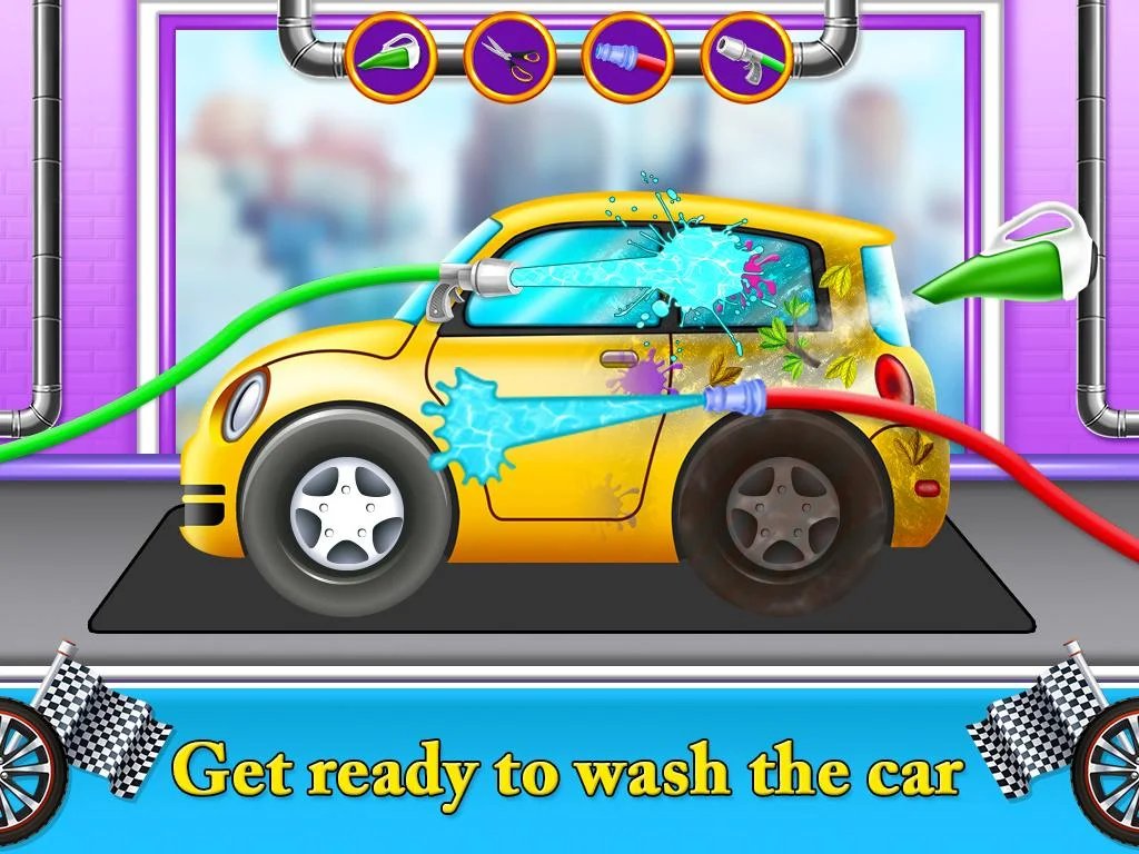 Auto car wash garage game Tangkapan skrin 0