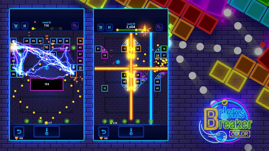 Bricks Breaker Color 螢幕截圖 1