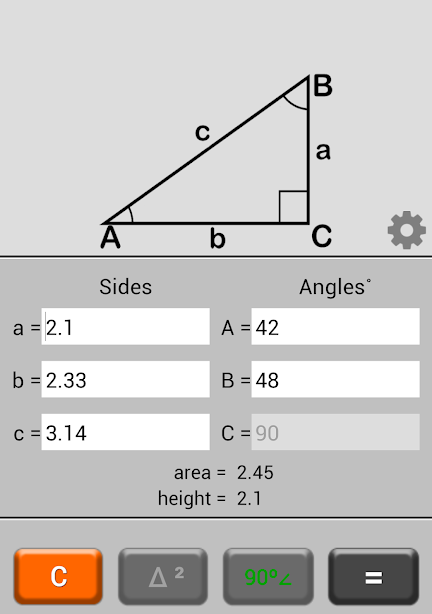 Triangle Calculator ภาพหน้าจอ 2