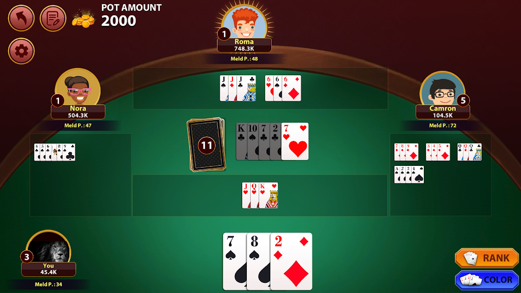 Rummy 500 : The Rummy Game 螢幕截圖 2