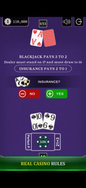 Blackjack 21 - Side Bets Screenshot 1