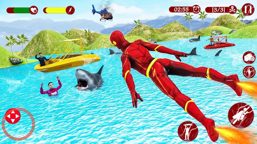 Super Speed: Flying Hero Games Capture d'écran 1