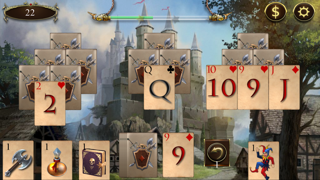 Legends of Solitaire Curse of the Dragons TriPeaks 스크린샷 1
