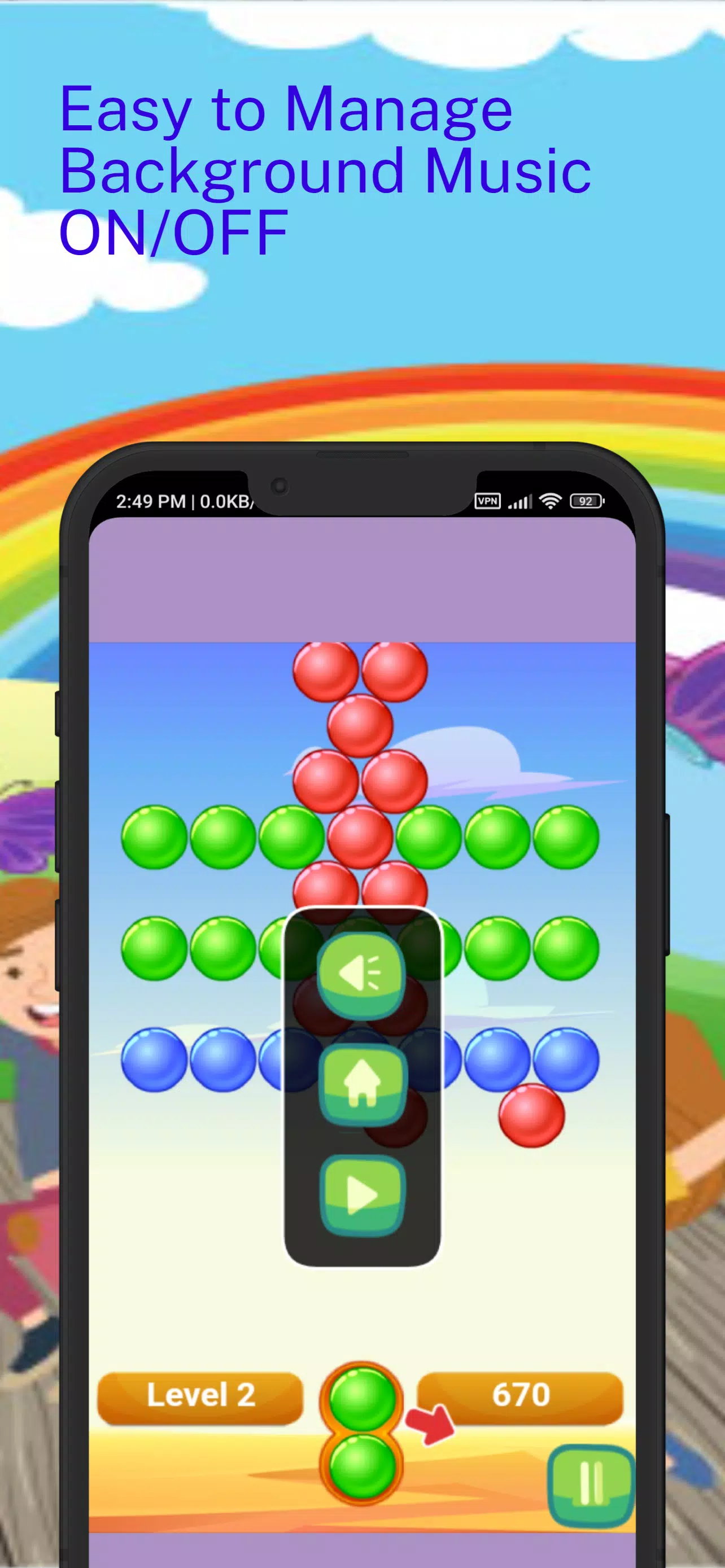 Sky Bubble Shooter : Rainbow Tangkapan skrin 3