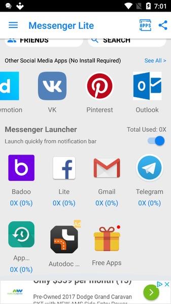 Messenger Pro Lite for Messages Captura de pantalla 2