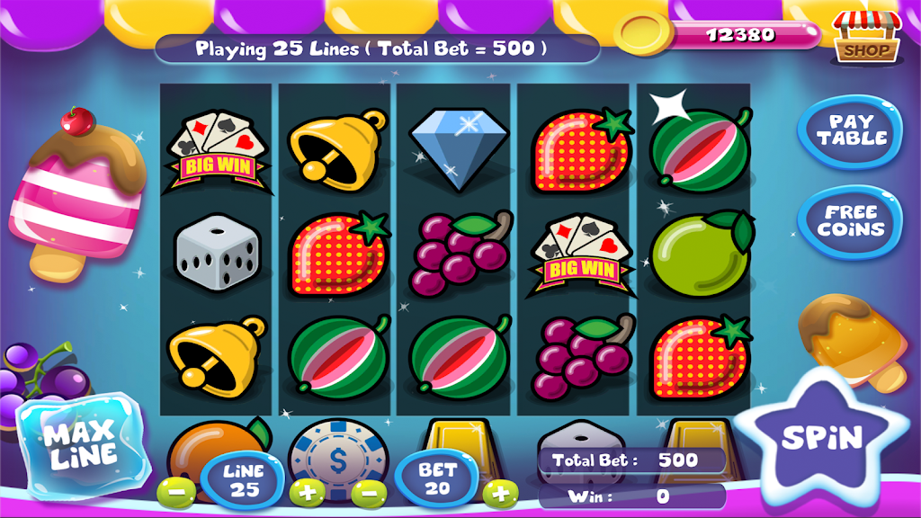 Slot Matchine IceCream - Vegas Casino Slot Games Capture d'écran 0