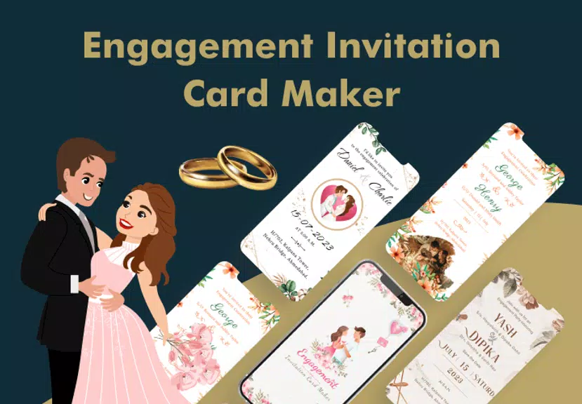 Engagement Card Maker & Design 螢幕截圖 0