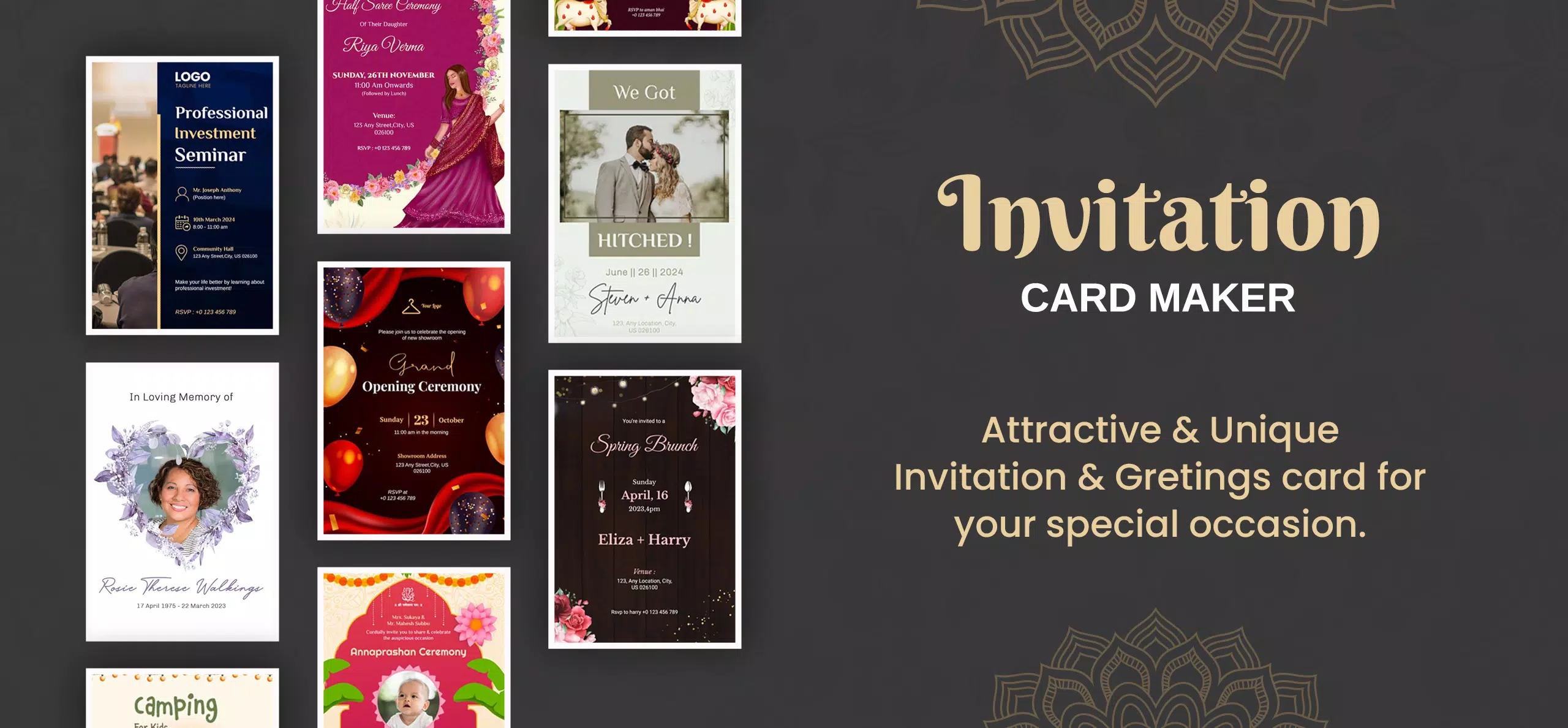 Invitation Card Maker & Design स्क्रीनशॉट 0