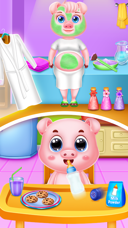 Pinky pig mom newborn 螢幕截圖 1