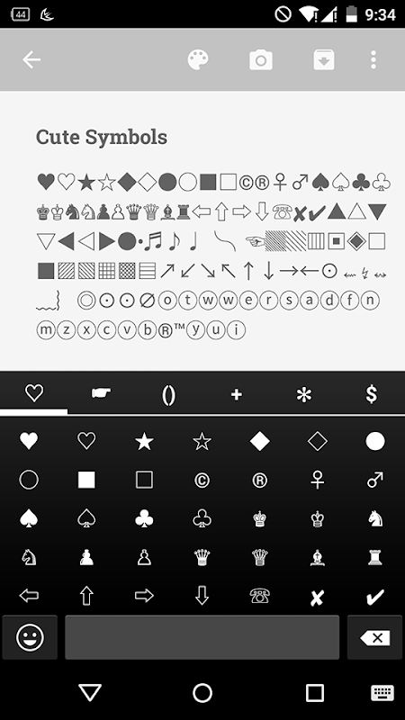 Cute Symbols - Emoji Keyboard♤ 螢幕截圖 1