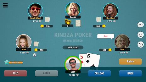 Kindza Poker - Texas Holdem Captura de tela 0