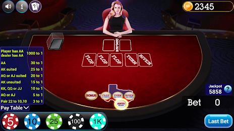 Texas Holdem Progressive Poker ဖန်သားပြင်ဓာတ်ပုံ 0