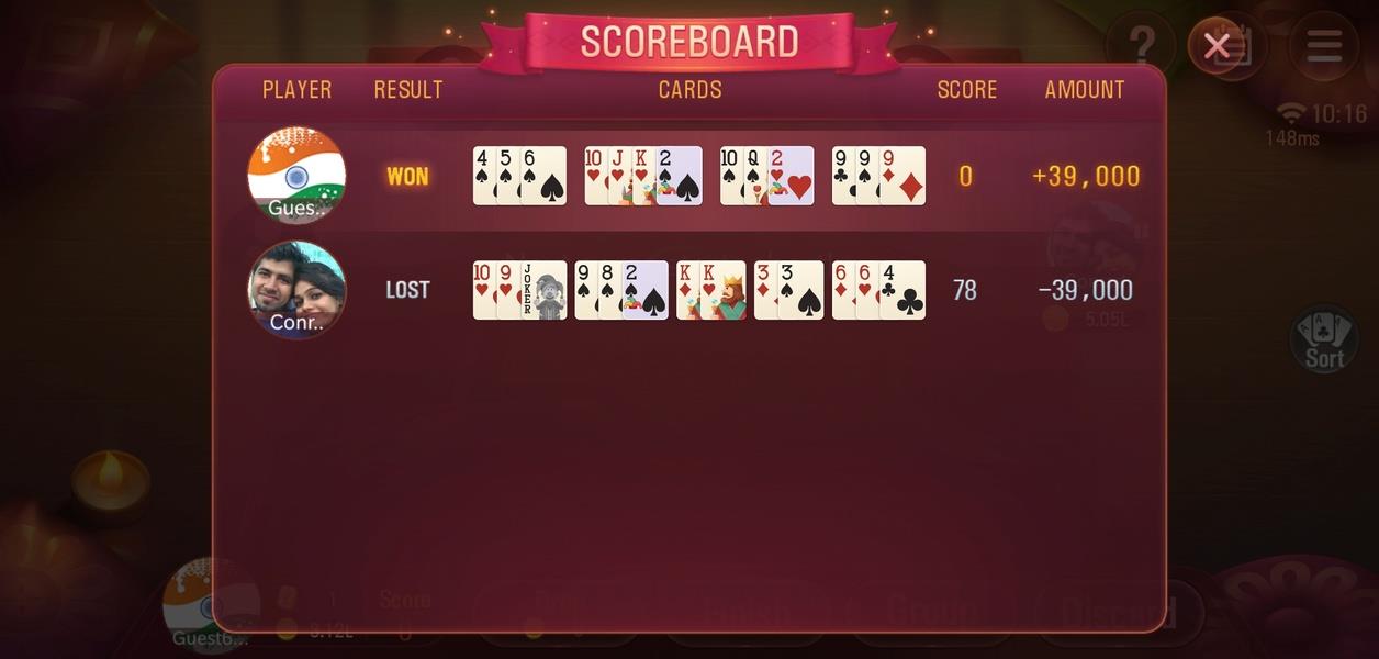 Rummy Plus - Online Indian Rummy 螢幕截圖 3