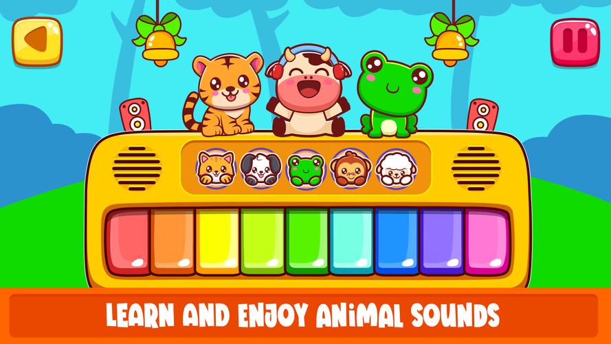 Piano Kids Toddler Music Games 스크린샷 1