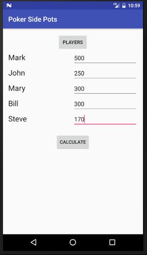 Poker Side Pots 螢幕截圖 0
