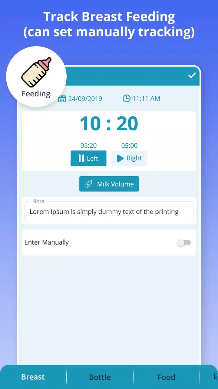 Baby Care - Newborn Feeding, D 螢幕截圖 3