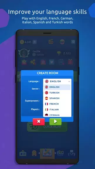 Wordy - Multiplayer Word Game Скриншот 3