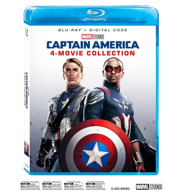 Box com 4 filmes do Capitão América em Blu-ray