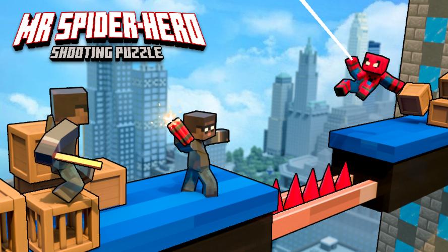 Mr Spider Hero Shooting Puzzle Captura de tela 0