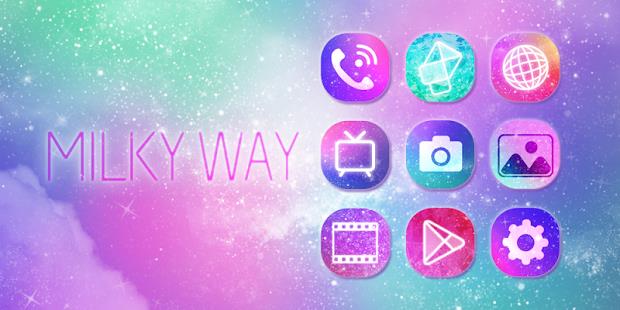 Milky Way GO Launcher Theme 螢幕截圖 0