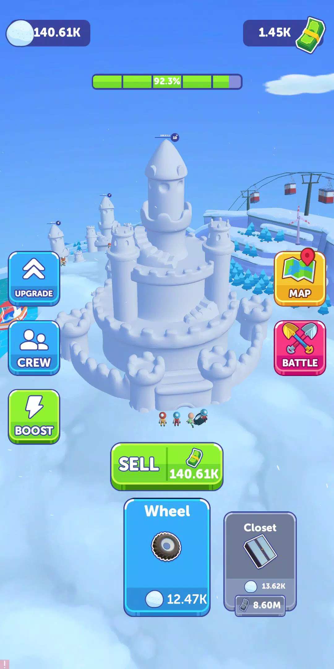 Snow Castle: Idle Clicker Captura de pantalla 1