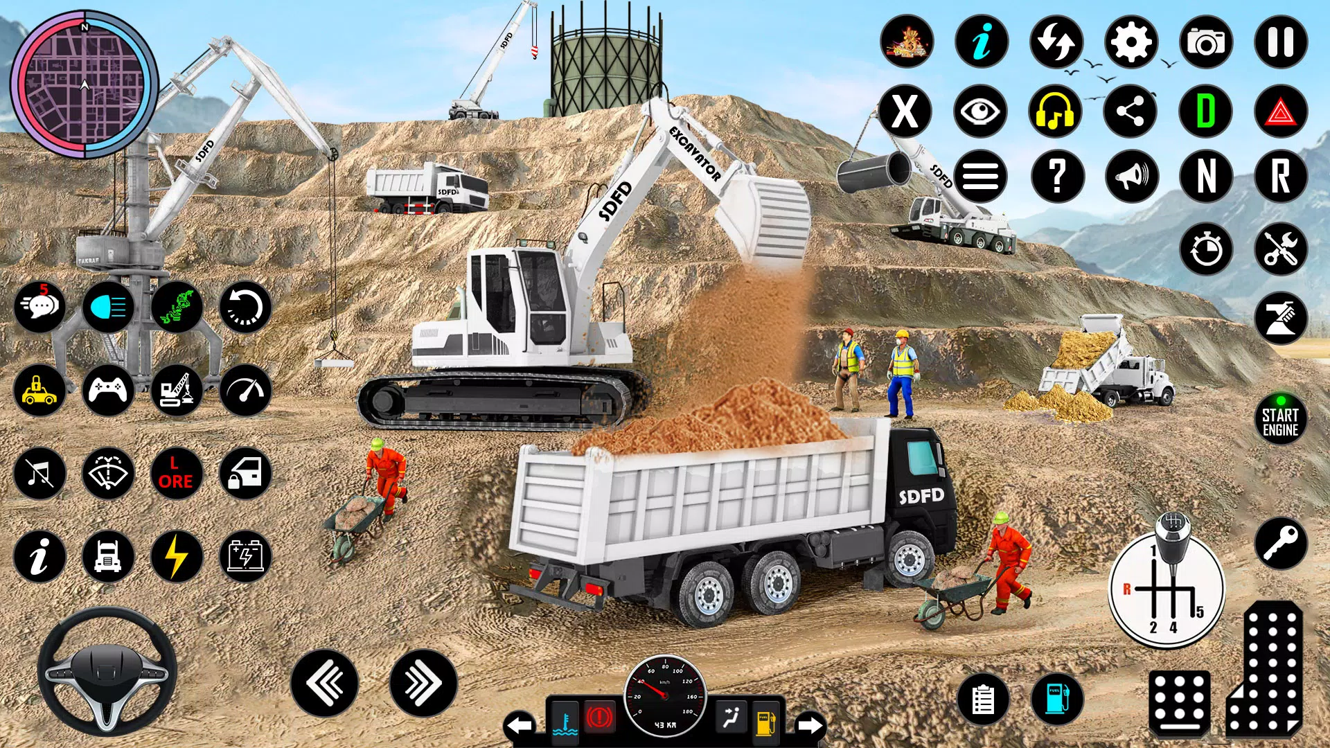 Snow Excavator Simulator Game Tangkapan skrin 0