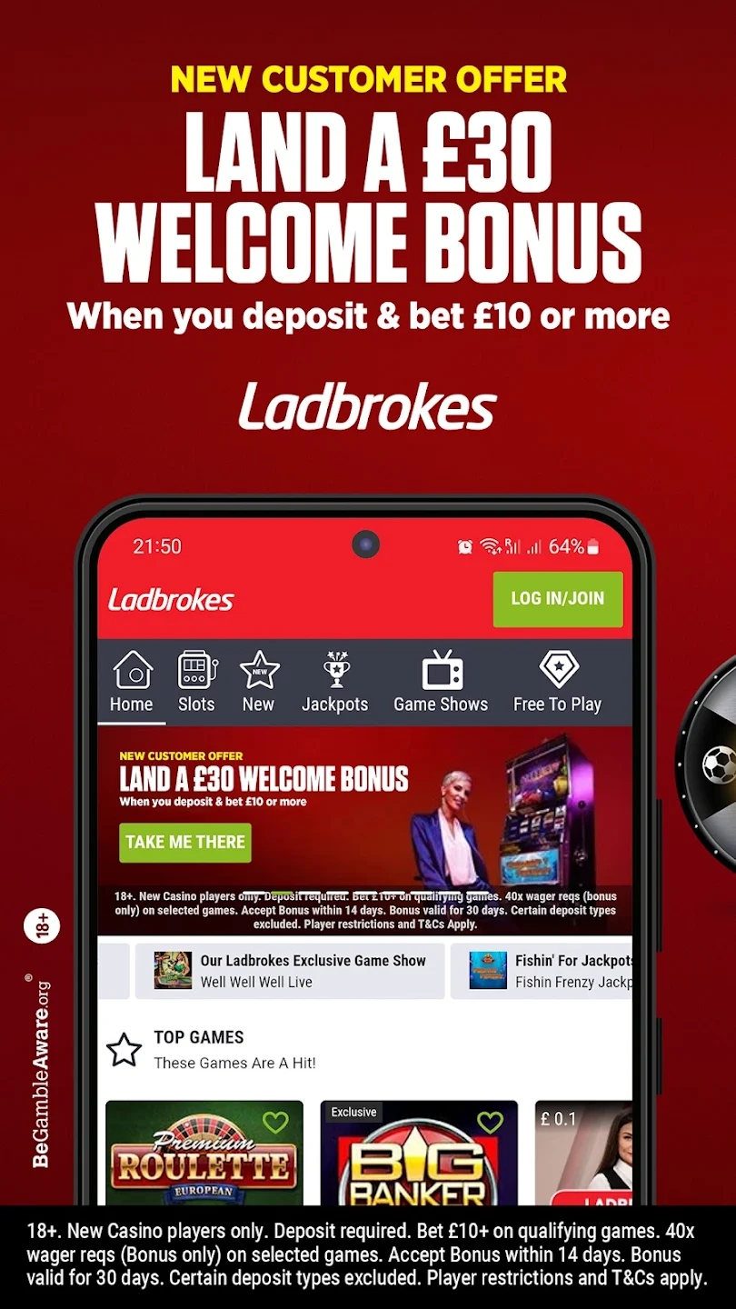 Ladbrokes Casino Slots & Games Schermafbeelding 1