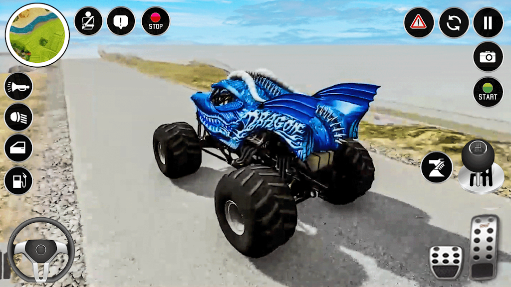 Real Monster Truck Game 3D Tangkapan skrin 1