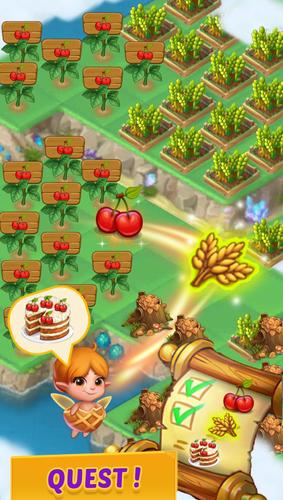 美食大陸 - 合併2048，烹飪遊戲，益智遊戲 螢幕截圖 3