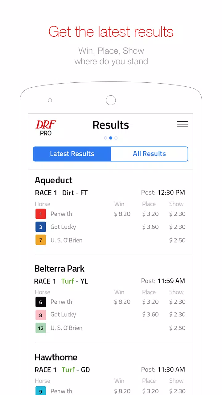 Daily Racing Form 螢幕截圖 1