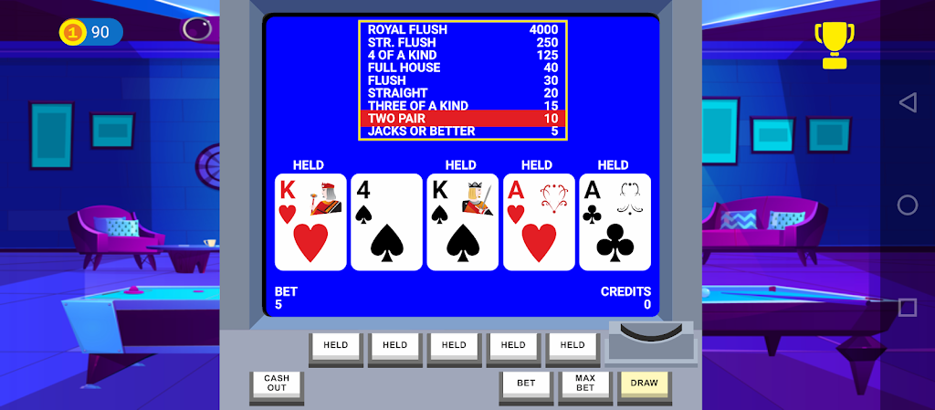 Video Poker Big Bet Ekran Görüntüsü 0