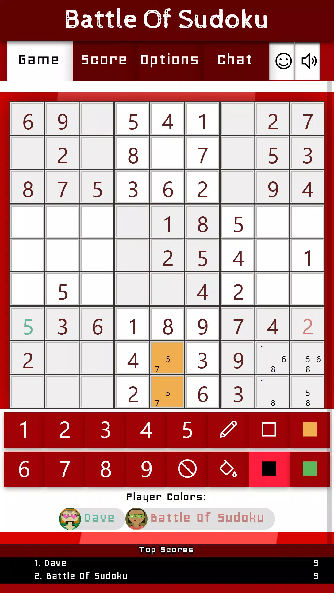 Battle Of Sudoku 螢幕截圖 1